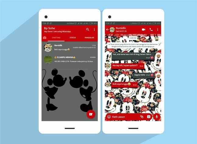 Tema WhatsApp kartun micky mouse