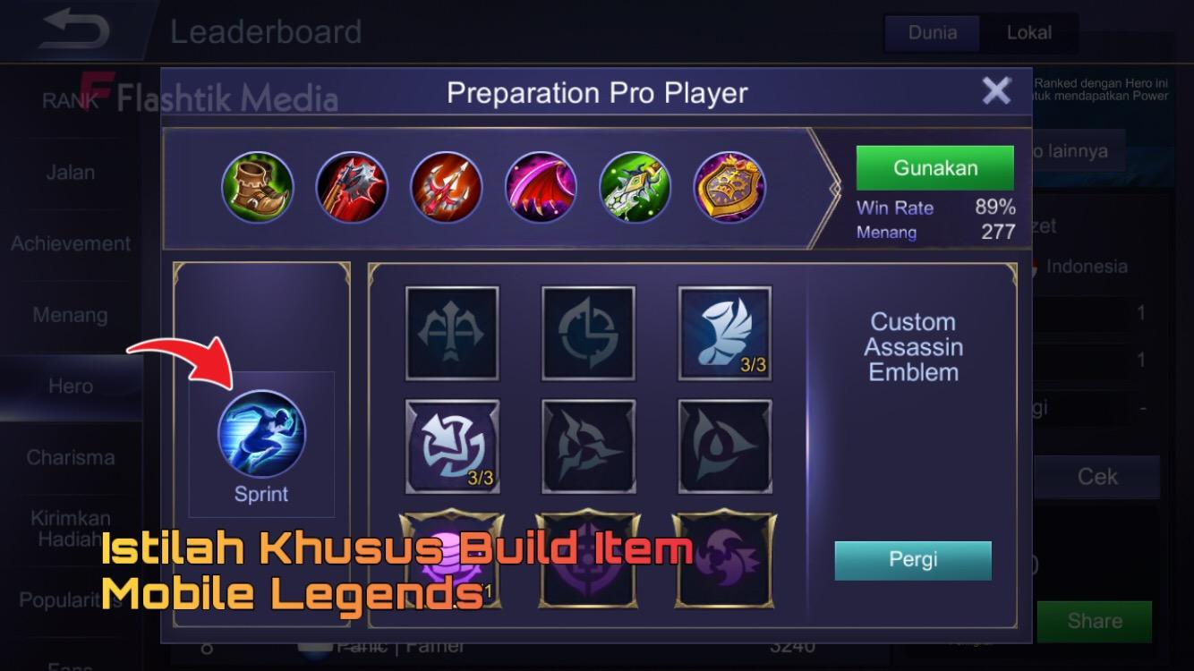 Istilah build item dalam mobile legends