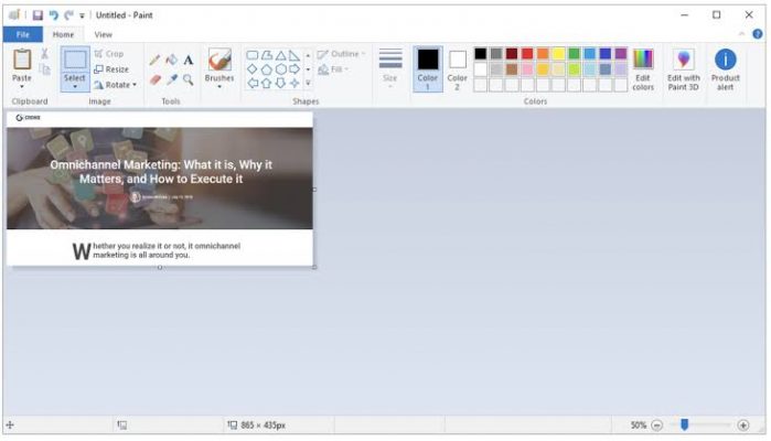 Screenshot layar laptop dengan paint
