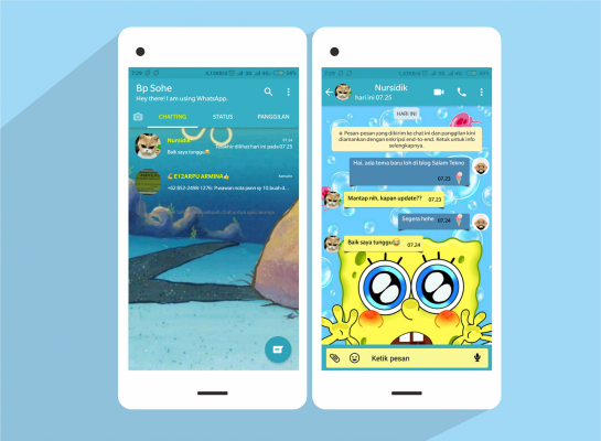 Tema WhatsApp Kartun Spongebobs