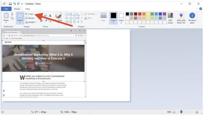 Cara edit screenshot di paint