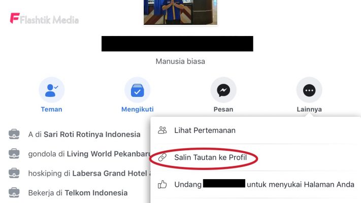 Cara hack link profil Facebook orang