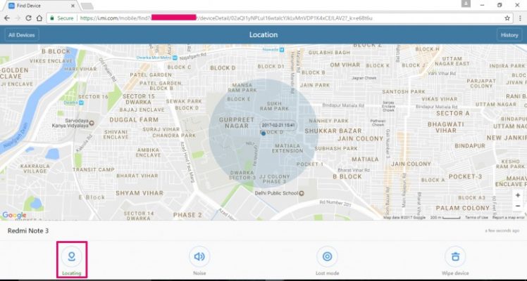 Lacak map xiaomi