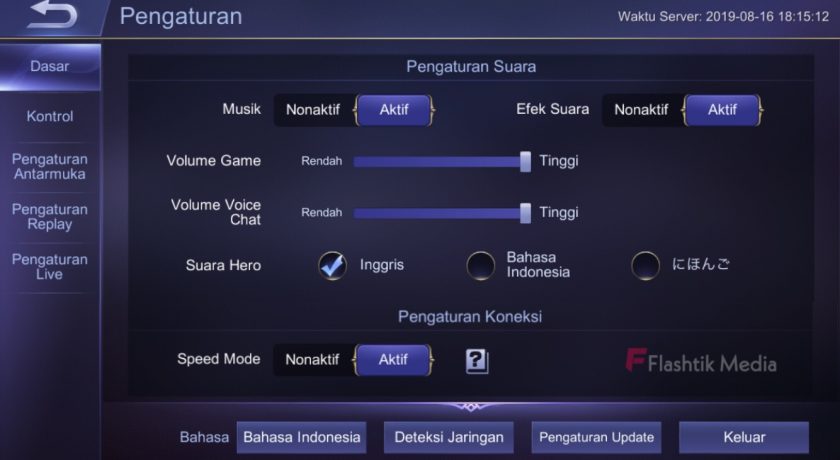 Setting Mobile Legends