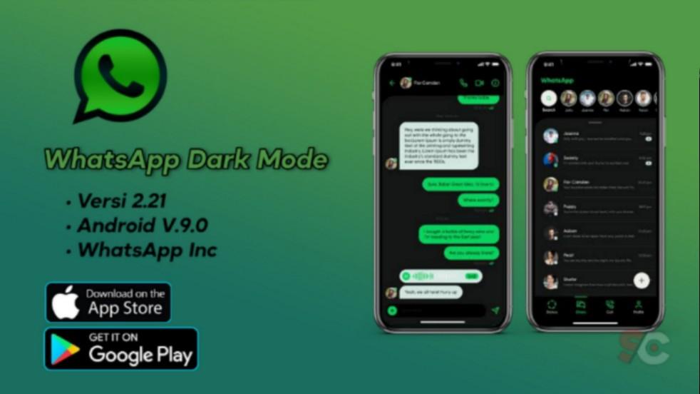 Cara aktifkan dark mode pada whatsapp