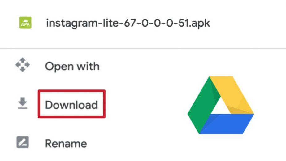 Download instagram lite apk