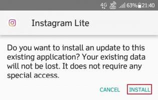 Cara intall instagram lite
