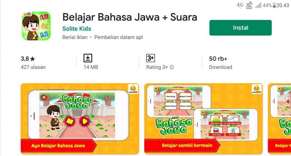 Aplikasi ubah bahasa jawa