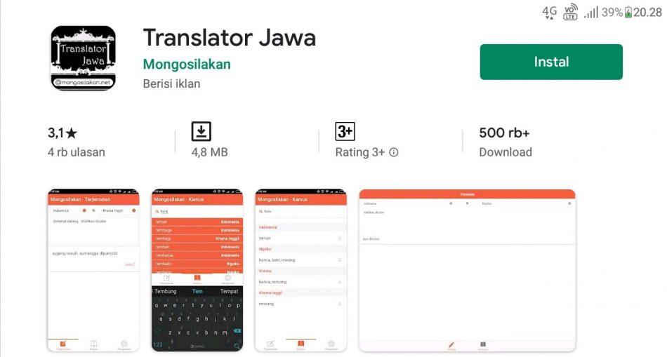 Kamus saku bahasa jawa