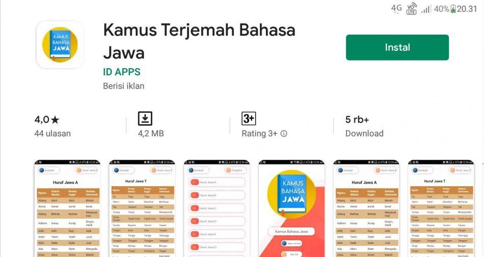 Kamus terjemahan bahasa jawa terbaik