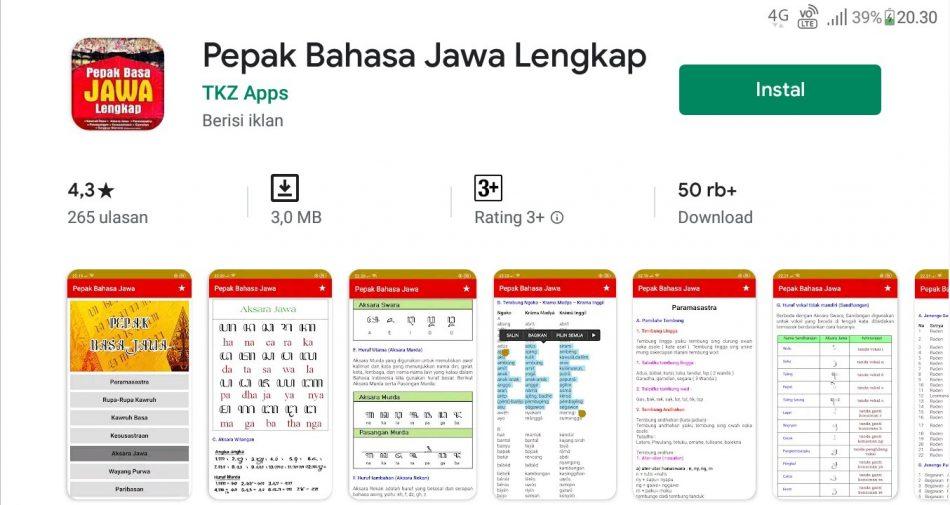 Kamus translate bahasa jawa terbaru