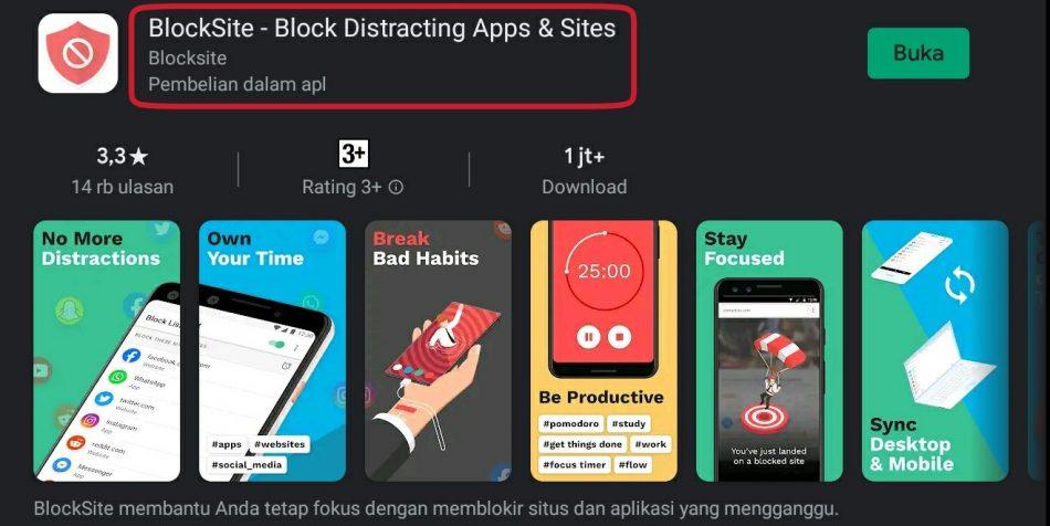 Aplikasi BlockSite