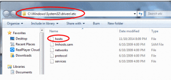 Folder host komputer