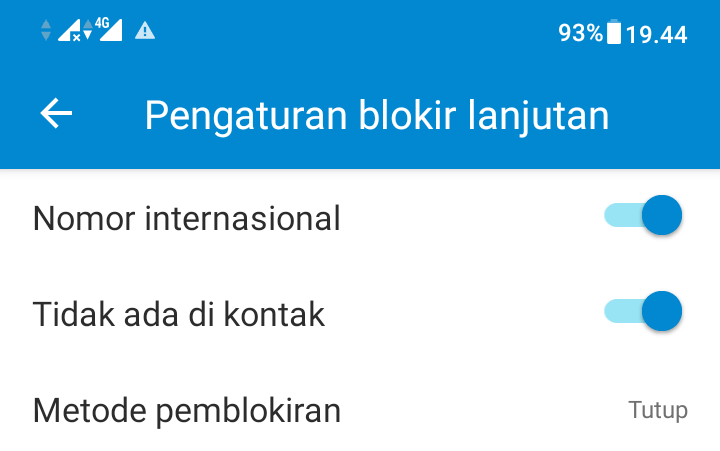Daftar blokir whatsapp