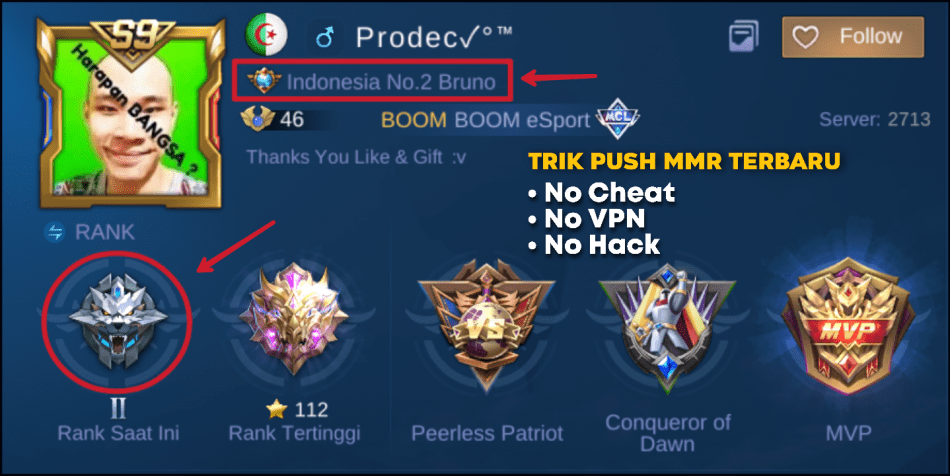 Bukan VPN, Trik Push MMR di Rank GM Sampai Top Global