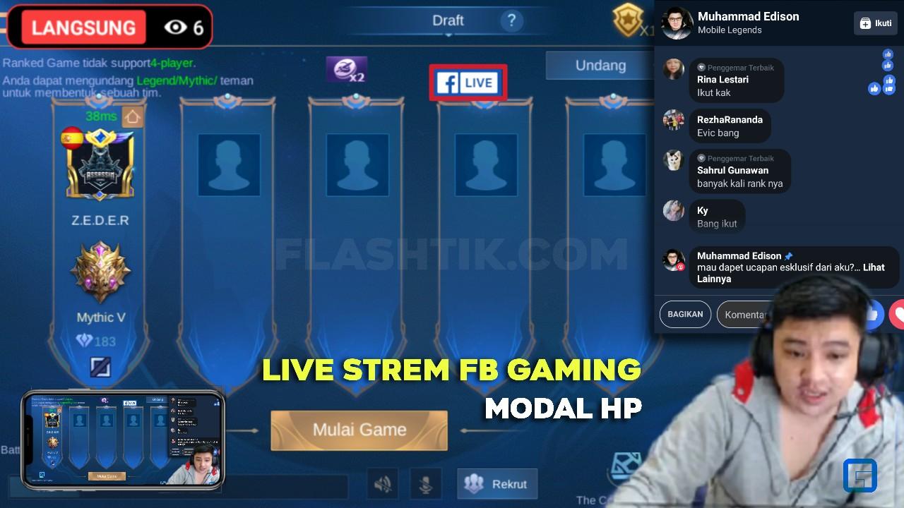 cara live stream facebook gaming di hp