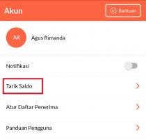 Cara tarik saldo akun flip