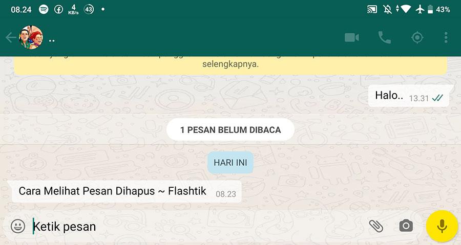 Cara Melihat Pesan Whatsapp Dihapus