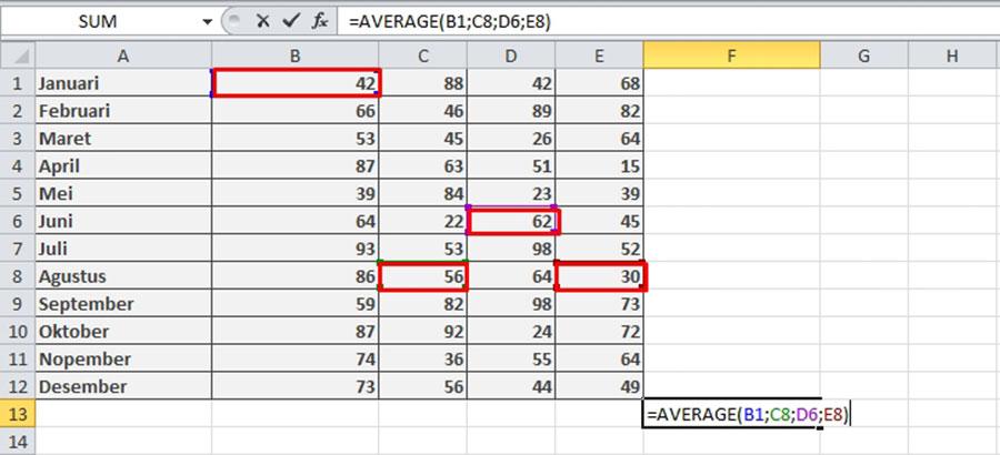 Cara Mencari Rata-Rata Microsoft Excel