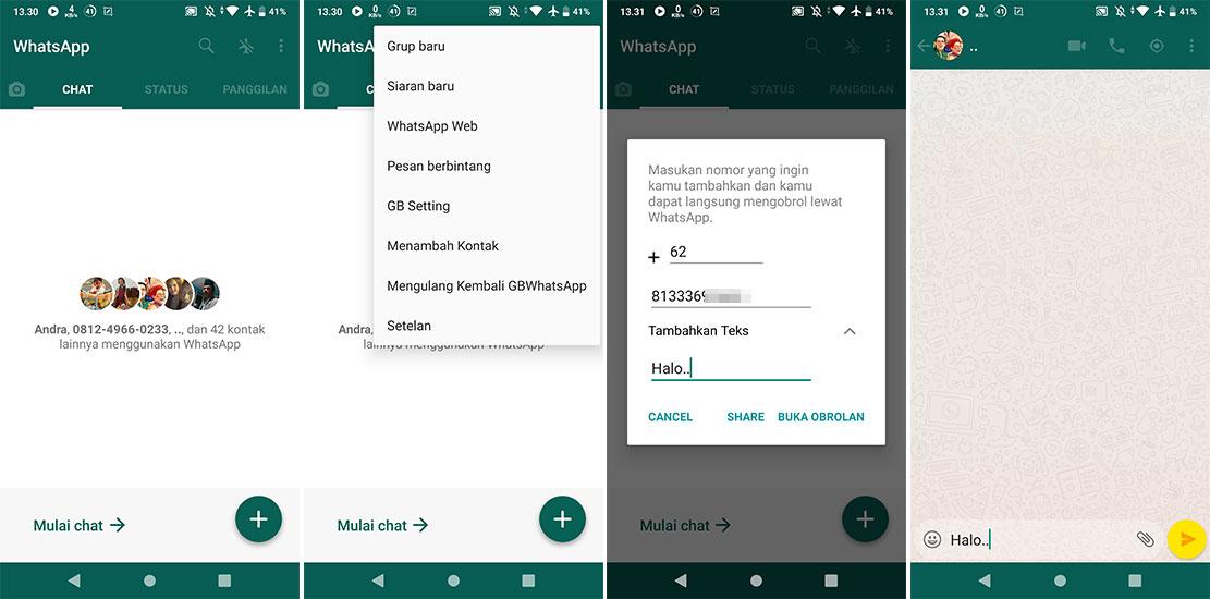 Cara Mengirim Pesan Whatsapp Tanpa Simpan Nomor