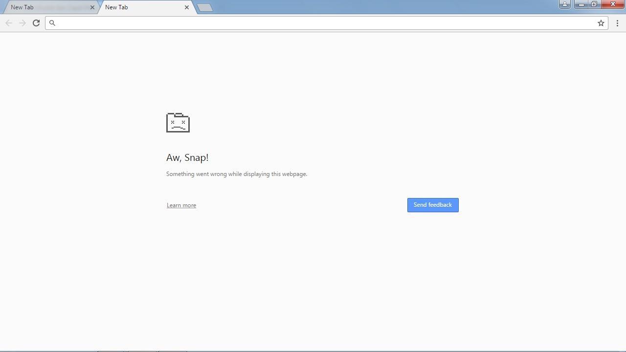 Aw Snap pada Google Chrome