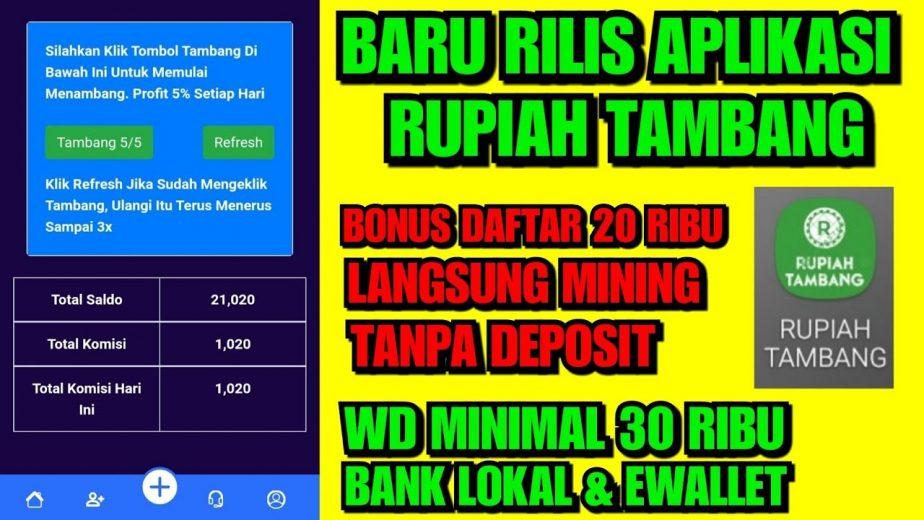 RupiahTambang Apk, Download dan Begini Cara Pakainya